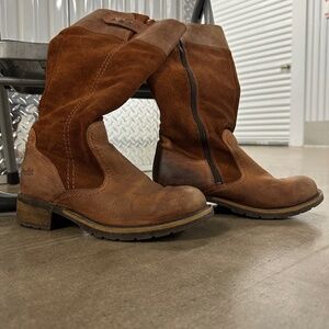Bos & Co Berwick Cognac Leather & Suede Riding Boots | EU 39 / US 8.5 | Waterpro